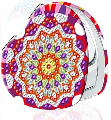 Diamond Painting Taschenspiegel "Herz"